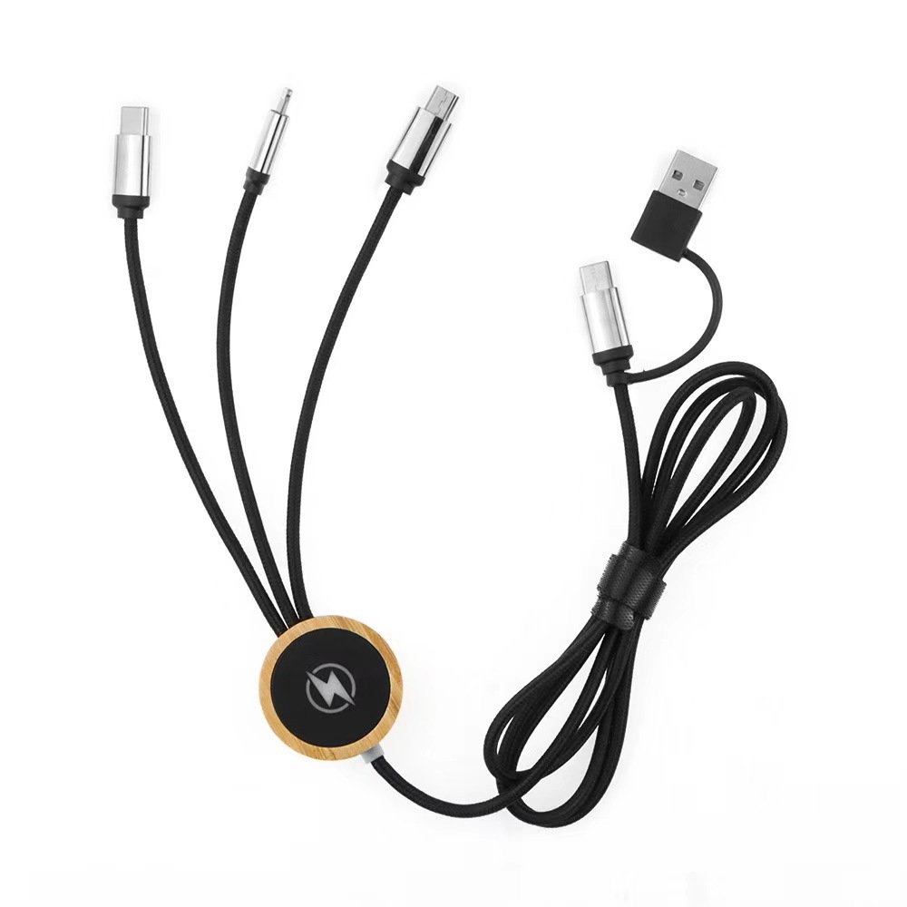 5in1 charging cable with light up logo